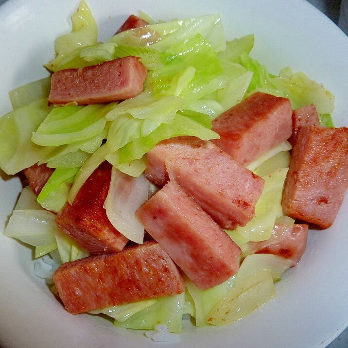 ＳＰＡＭと野菜の炒め物